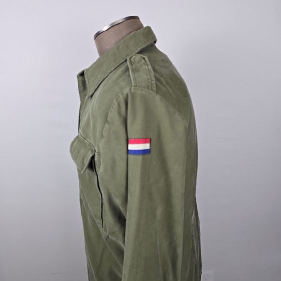 VTG 80’s Dutch Army Olive Green Field Shirt/ Jacket Wahler KL Military Large - Picture 5 of 8